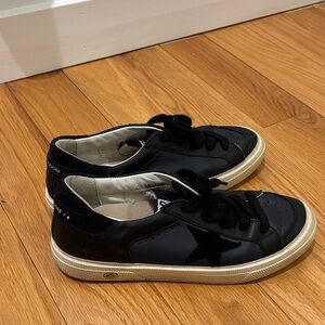 Navy and black boys golden goose sneakers